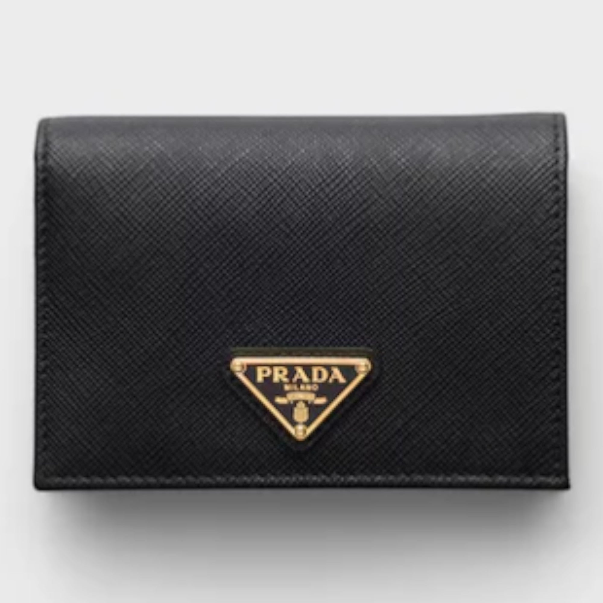 Saffiano Small Leather Wallet Black