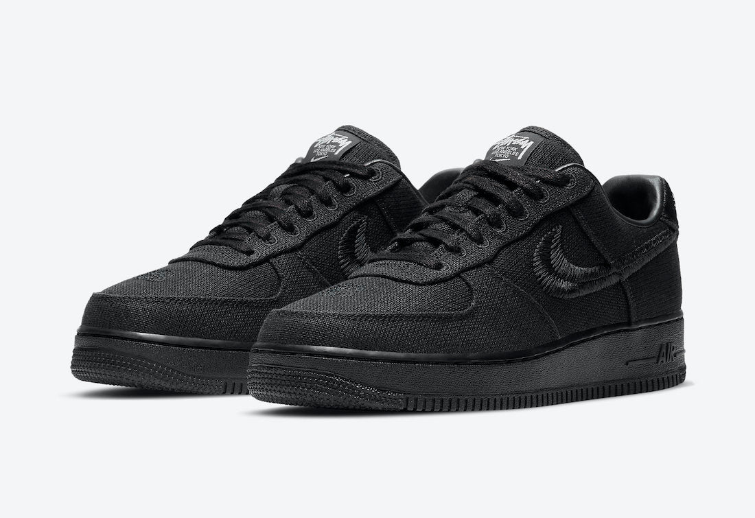 Air Force 1 Low Stüssy Triple Black Collaboration