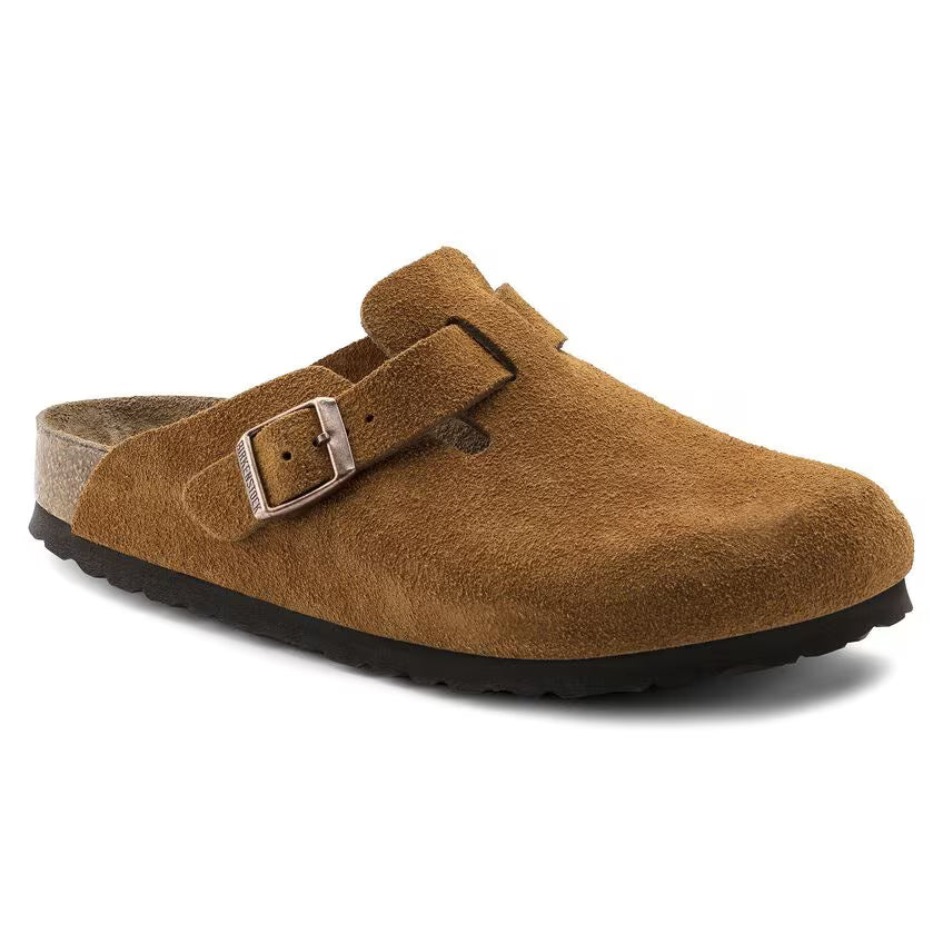 Birkenstock Boston Suede Leather Clog Mink