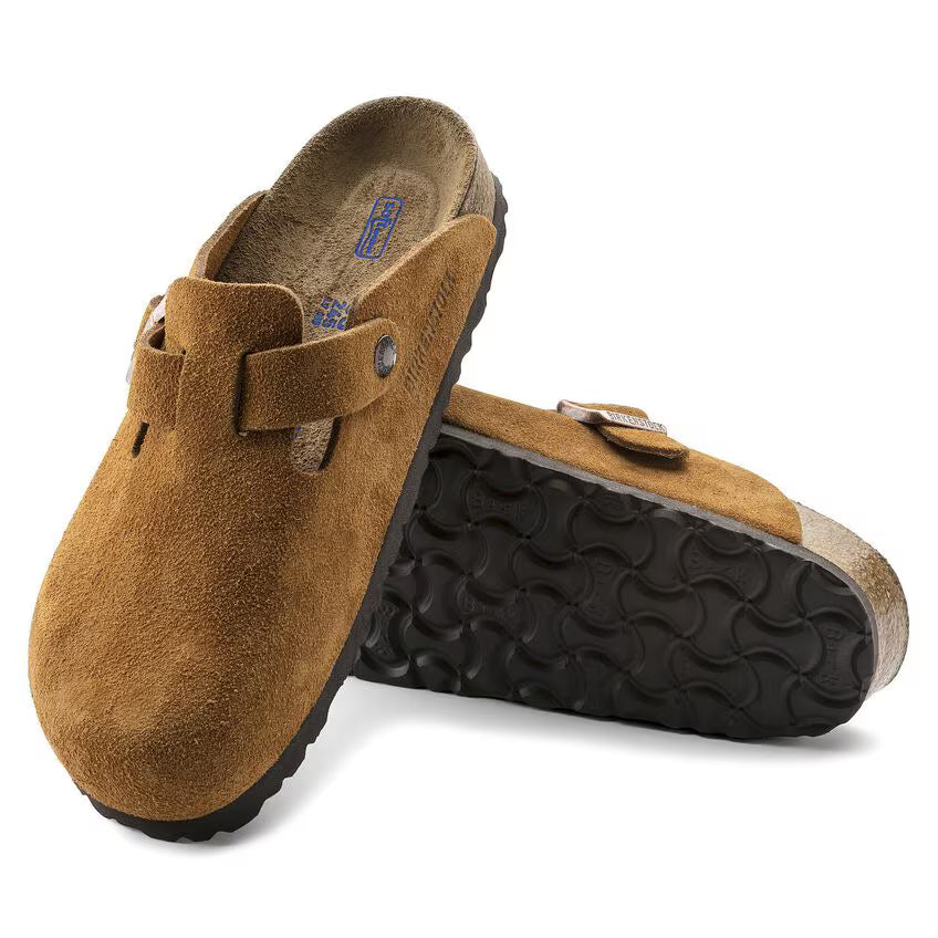 Birkenstock Boston Suede Leather Clog Mink