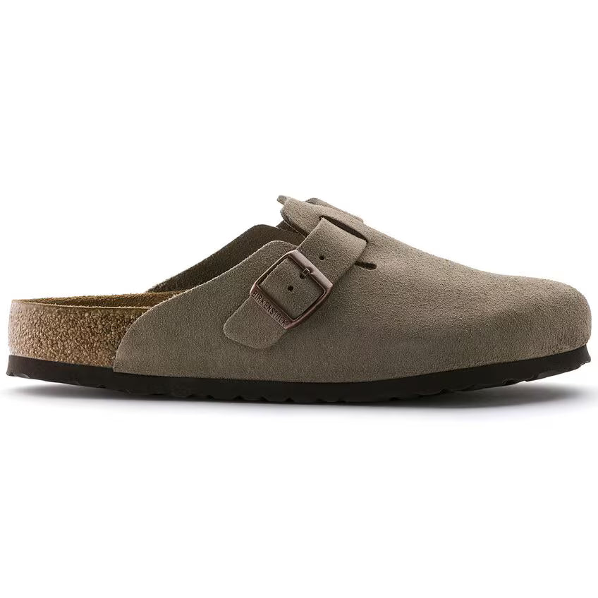 Birkenstock Boston Suede Leather Clog Taupe
