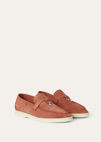 Loro Piana Summer Charms Walk Loafer Dusty Orange