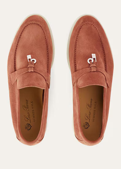 Loro Piana Summer Charms Walk Loafer Dusty Orange