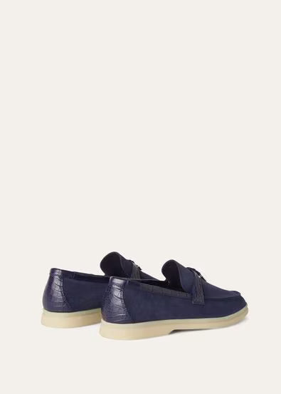 Loro Piana Summer Charms Walk Loafer Midnight Blue