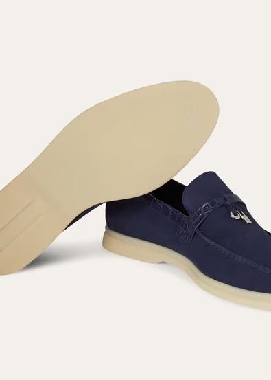 Loro Piana Summer Charms Walk Loafer Midnight Blue