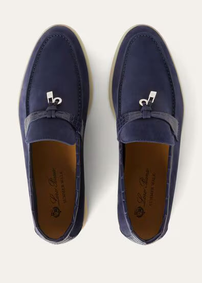 Loro Piana Summer Charms Walk Loafer Midnight Blue