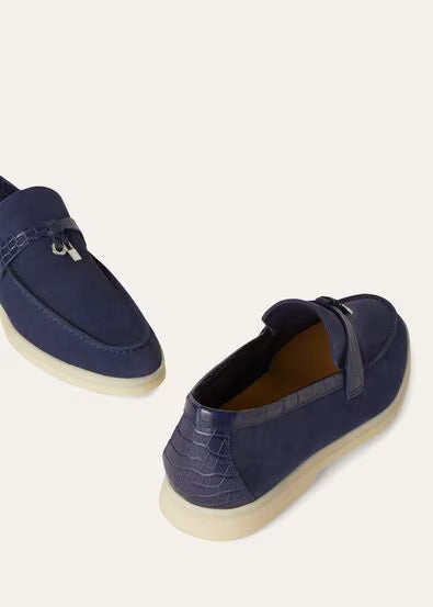 Loro Piana Summer Charms Walk Loafer Midnight Blue