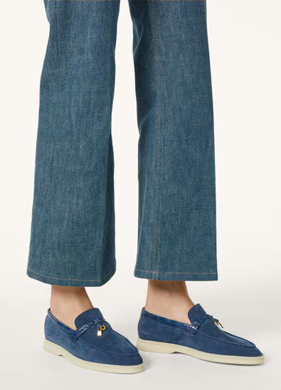 Loro Piana Summer Charms Walk Loafer Ocean Heart