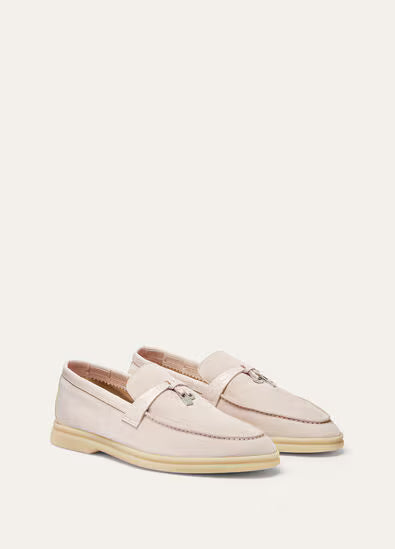 Loro Piana Summer Charms Walk Loafer Whisper Pink