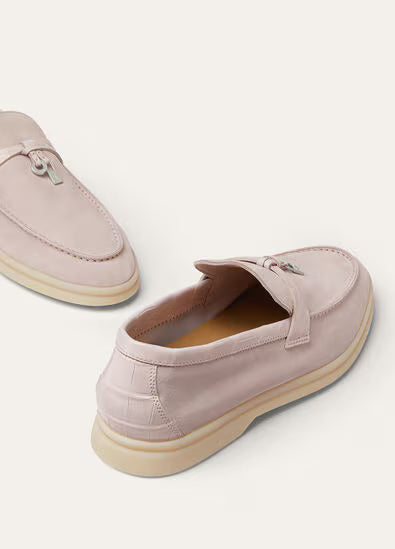 Loro Piana Summer Charms Walk Loafer Whisper Pink