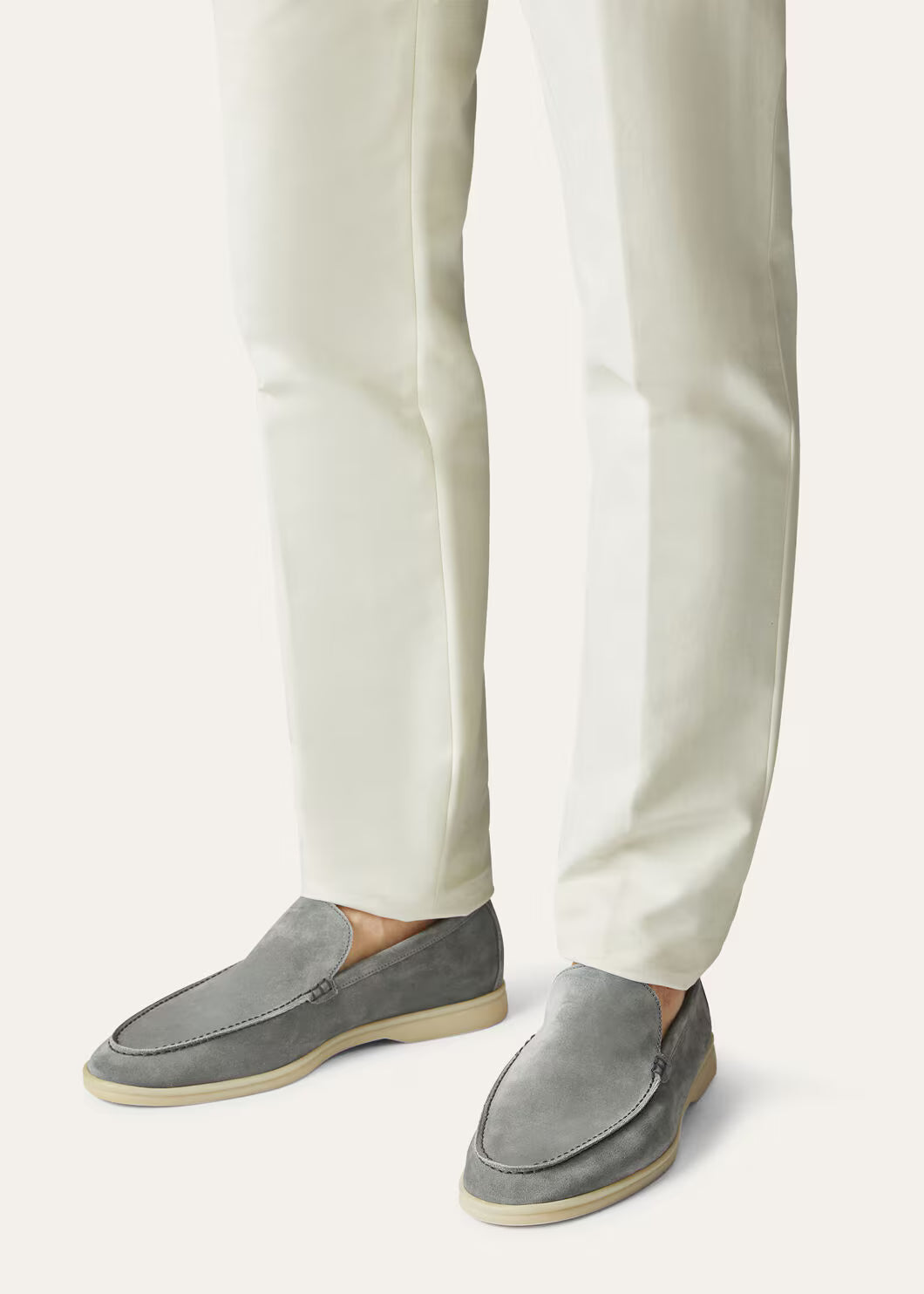 Loro Piana Summer Walk Loafer Gull Gray