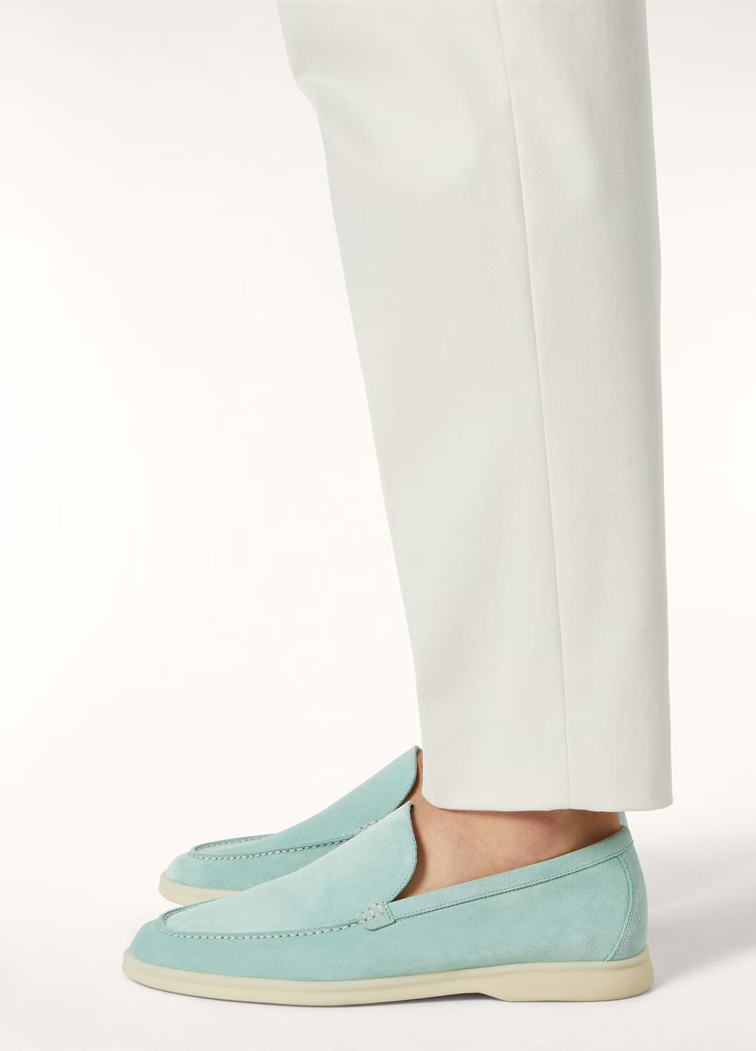 Loro Piana Summer Walk Loafer Suede Acquamarina