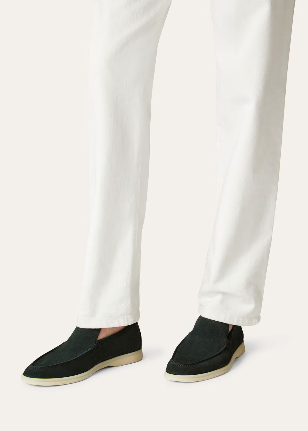 Loro Piana Summer Walk Loafer Suede Dark Green