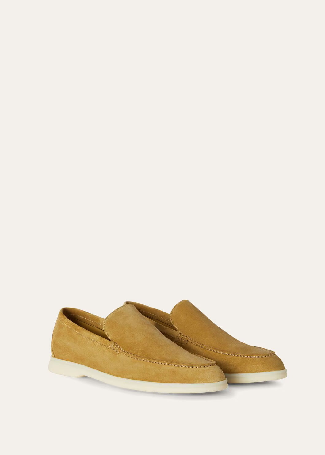 Loro Piana Summer Walk Loafer Suede Dijon Mustard Yellow