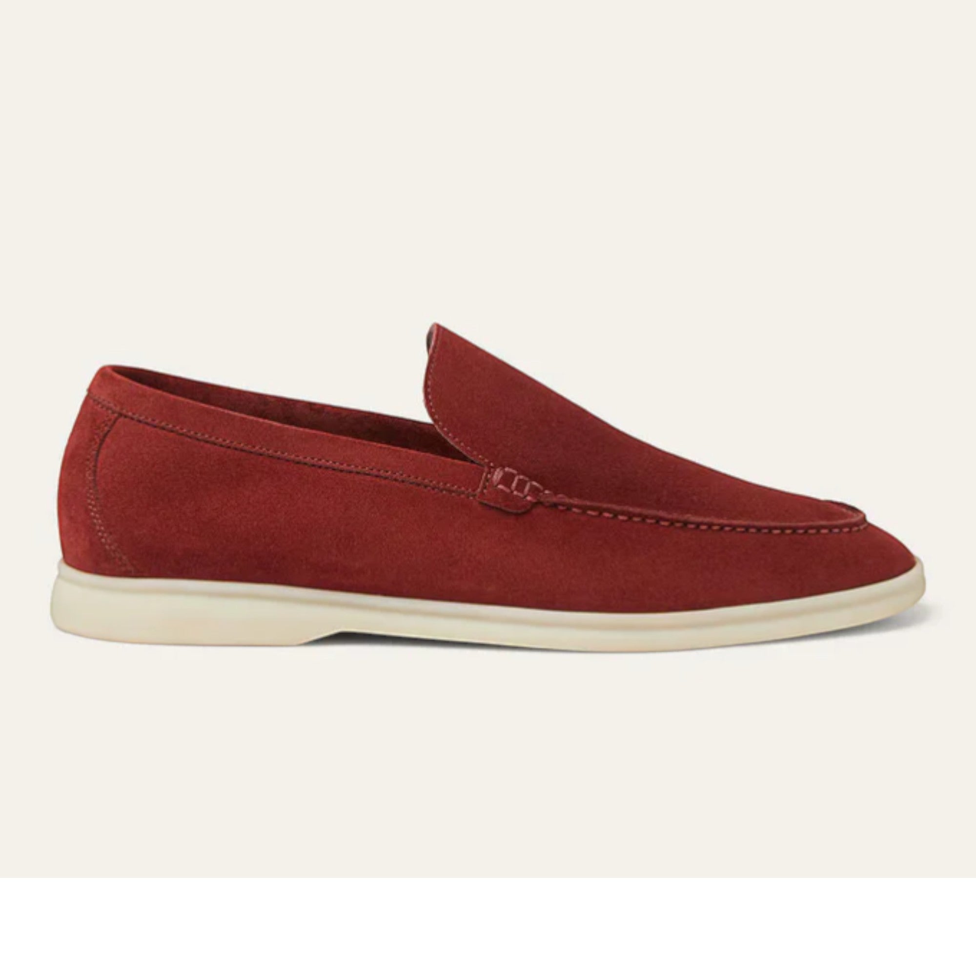 Loro Piana Summer Walk Loafer Suede Dried Red