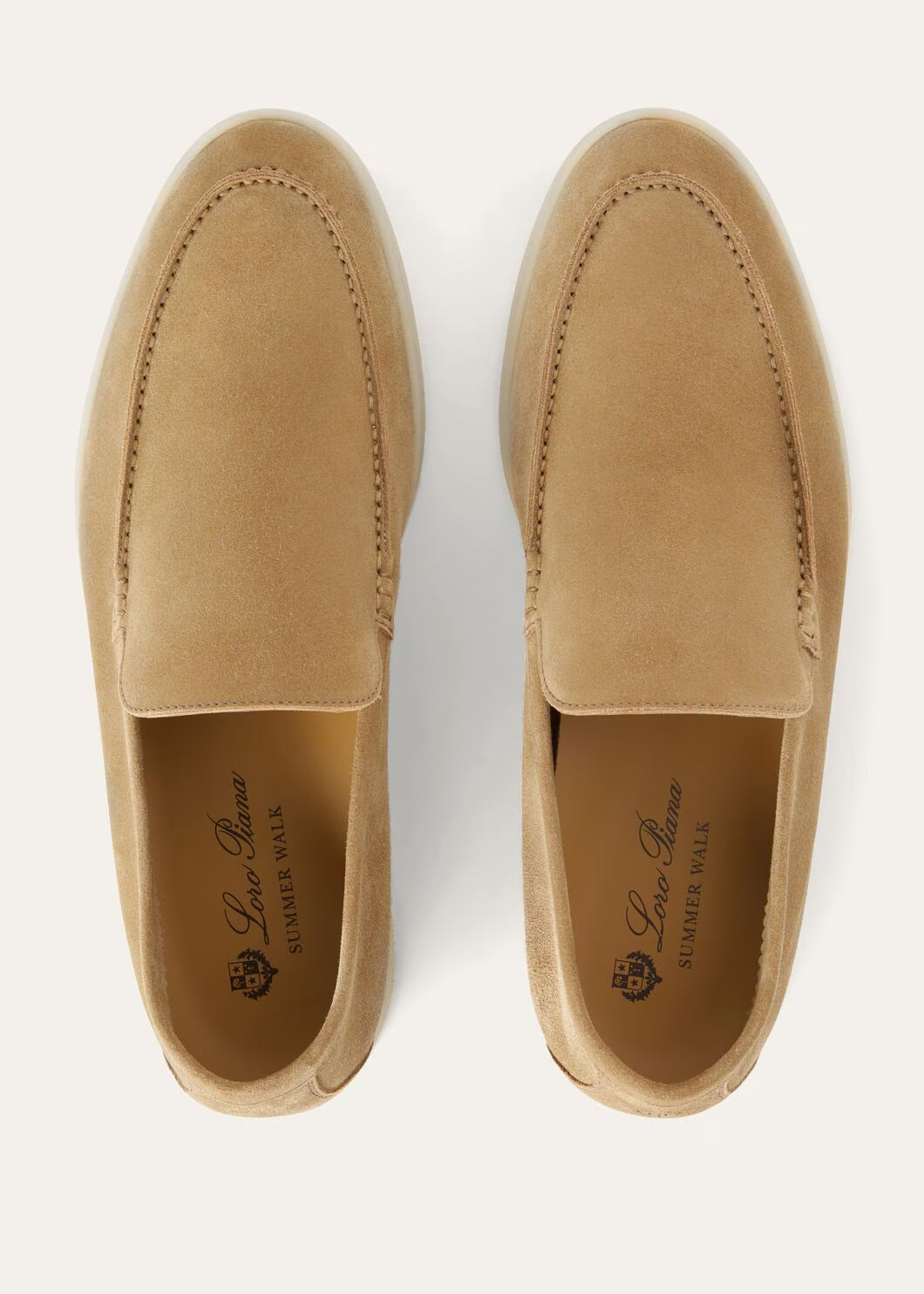 Loro Piana Summer Walk Loafer Suede Light Wood Smoke