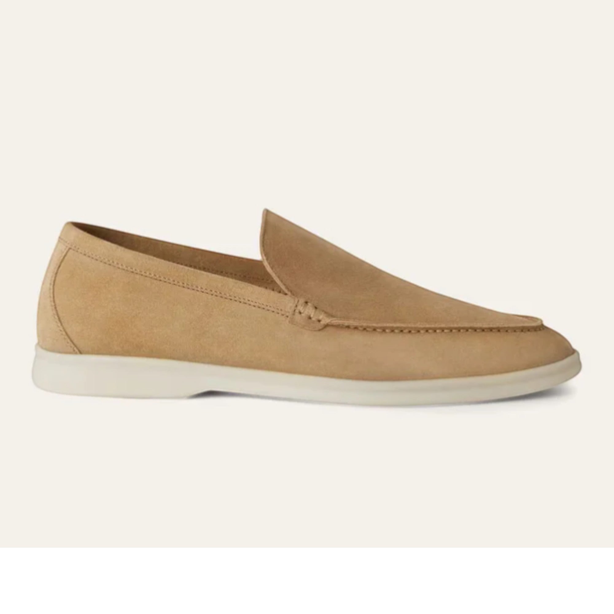 Loro Piana Summer Walk Loafer Suede Light Wood Smoke