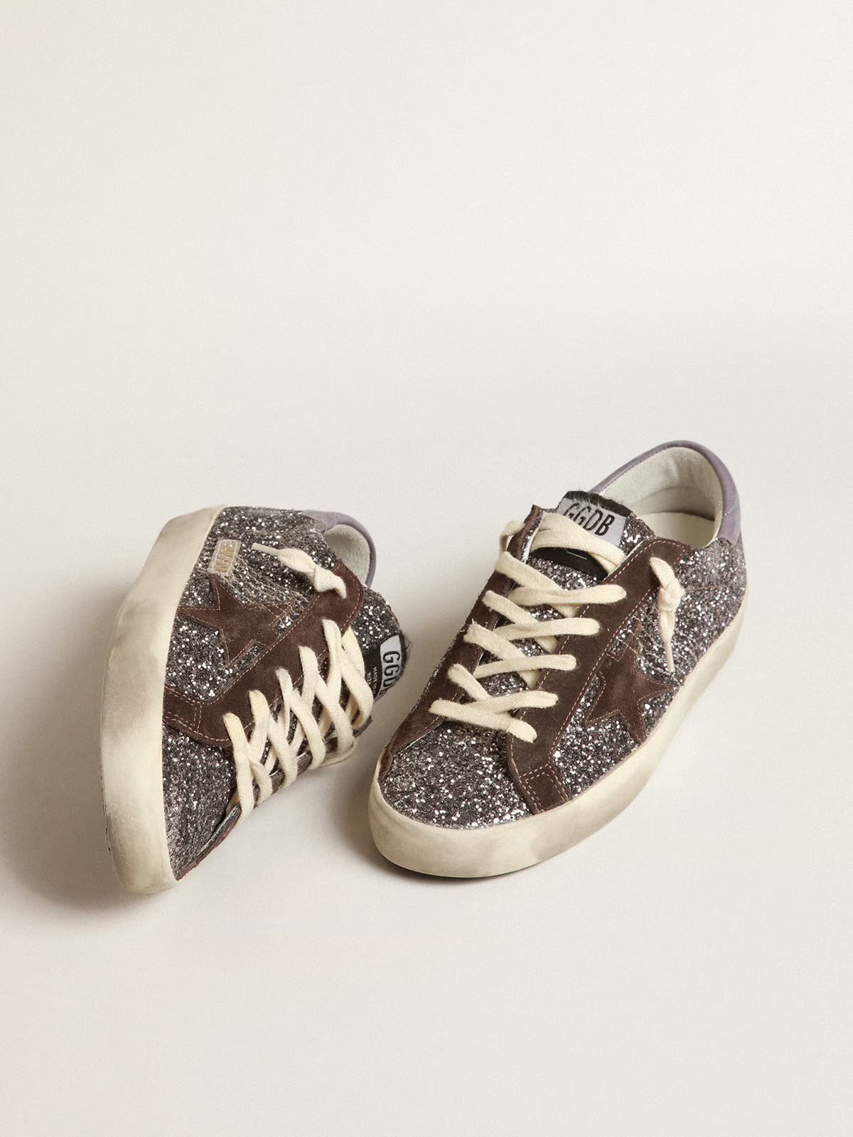 Super-Star Sneakers Glitter / Brown / Lilac