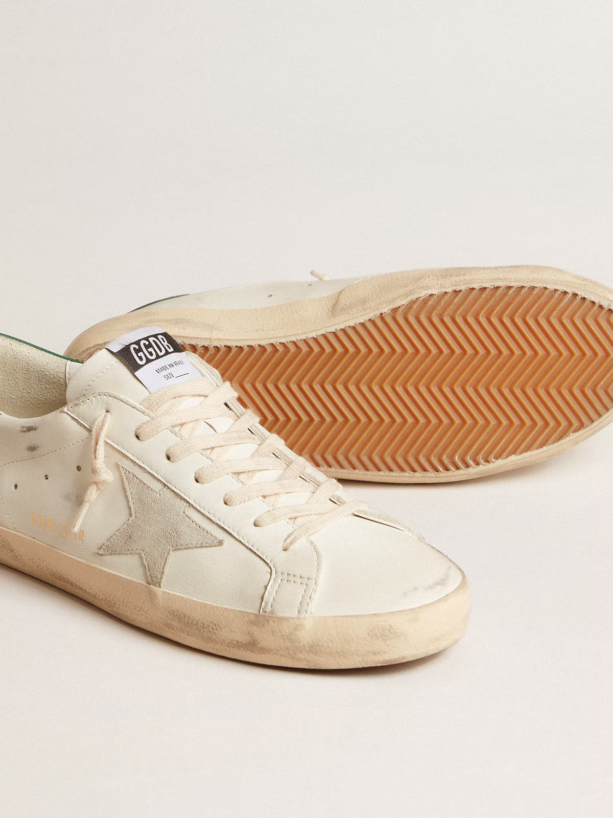 Super-Star Sneakers White / Ice Grey / Green