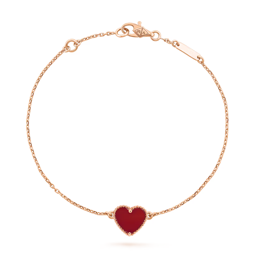 Sweet Hearts Bracelet Rose Gold Carnelian