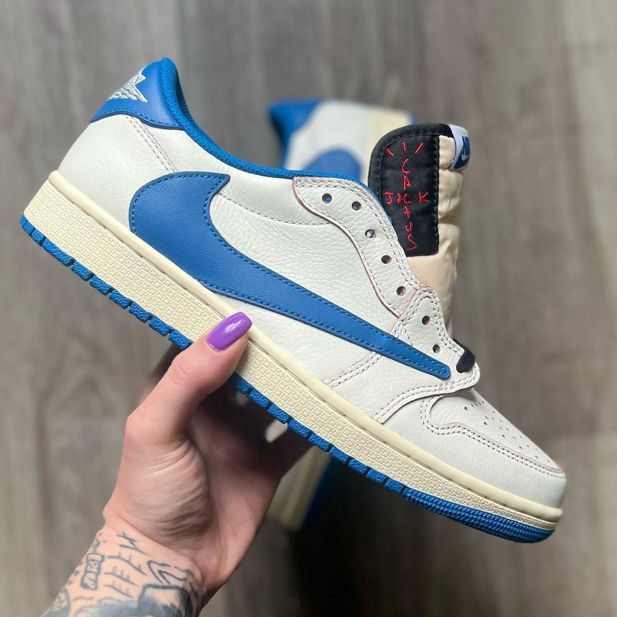 Air Jordan 1 Low x Travis Scott x Fragment Design OG White Blue