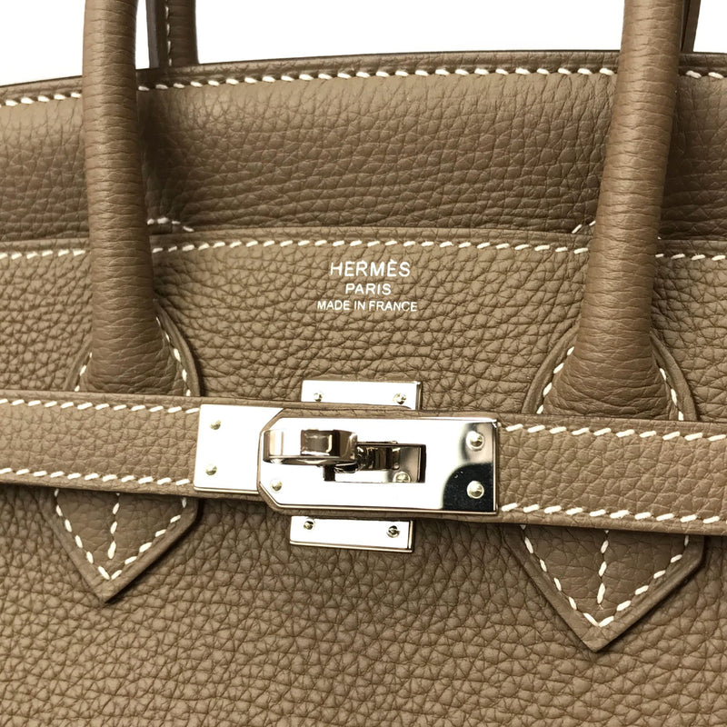 Etoupe Togo Leather Silver Hardware