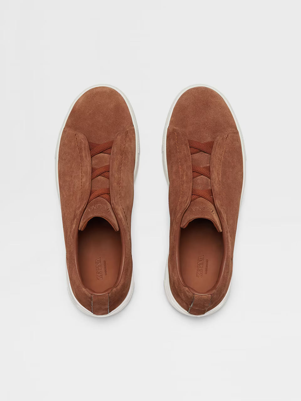 Zegna Tobacco Suede Triple Stitch™ Sneakers