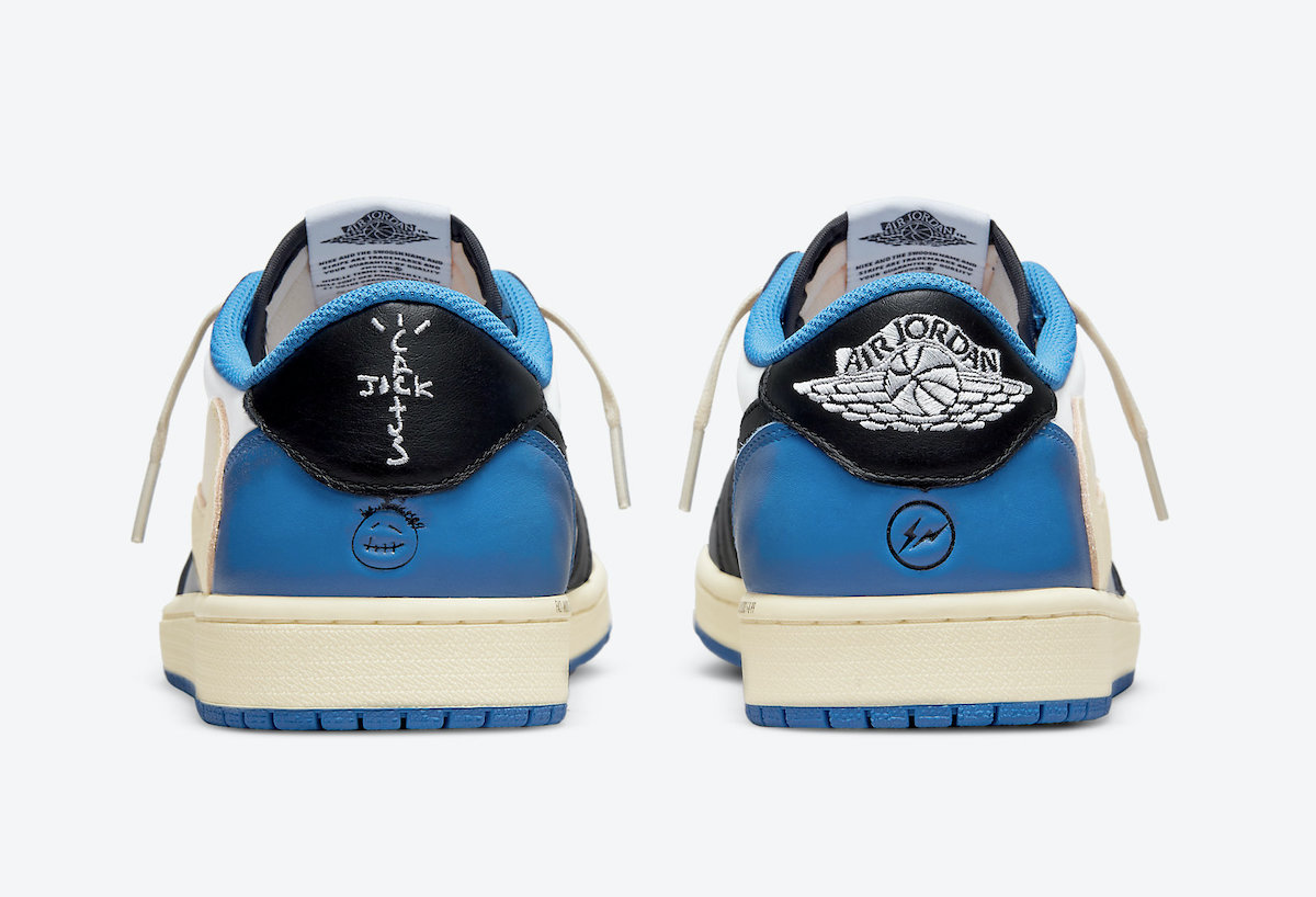 Air Jordan 1 Low x Travis Scott x Fragment Design OG White Blue