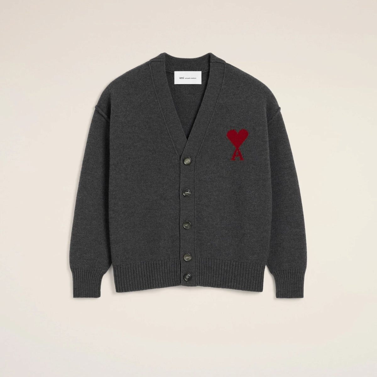 Ami de Coeur Wool Cardigan Grey