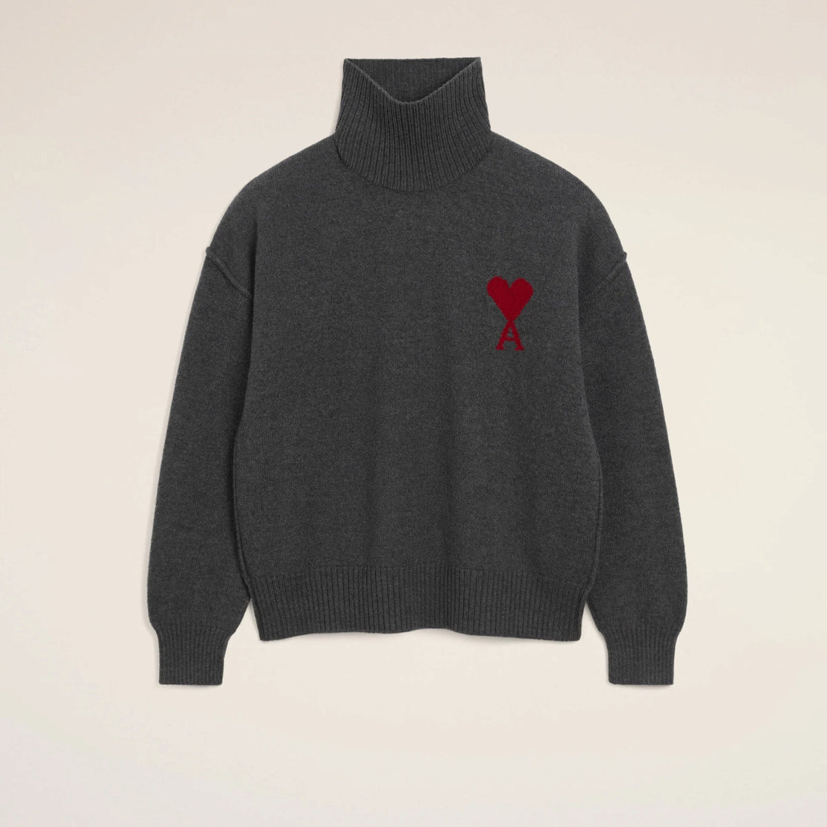 Ami de Coeur Funnel Neck Sweater Grey