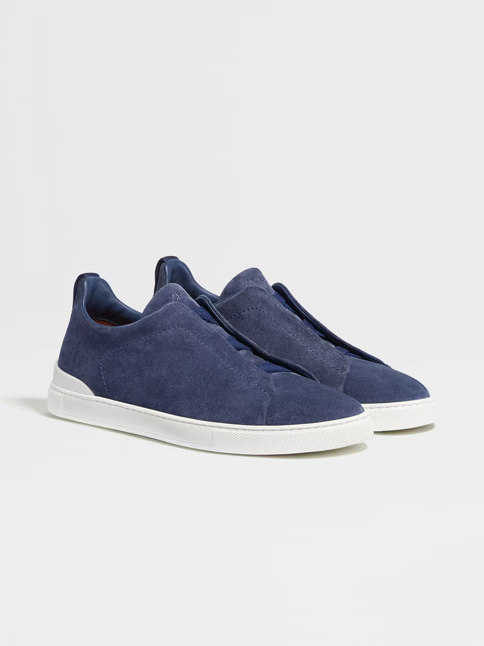 Zegna Utility Blue Suede Triple Stitch™ Sneakers