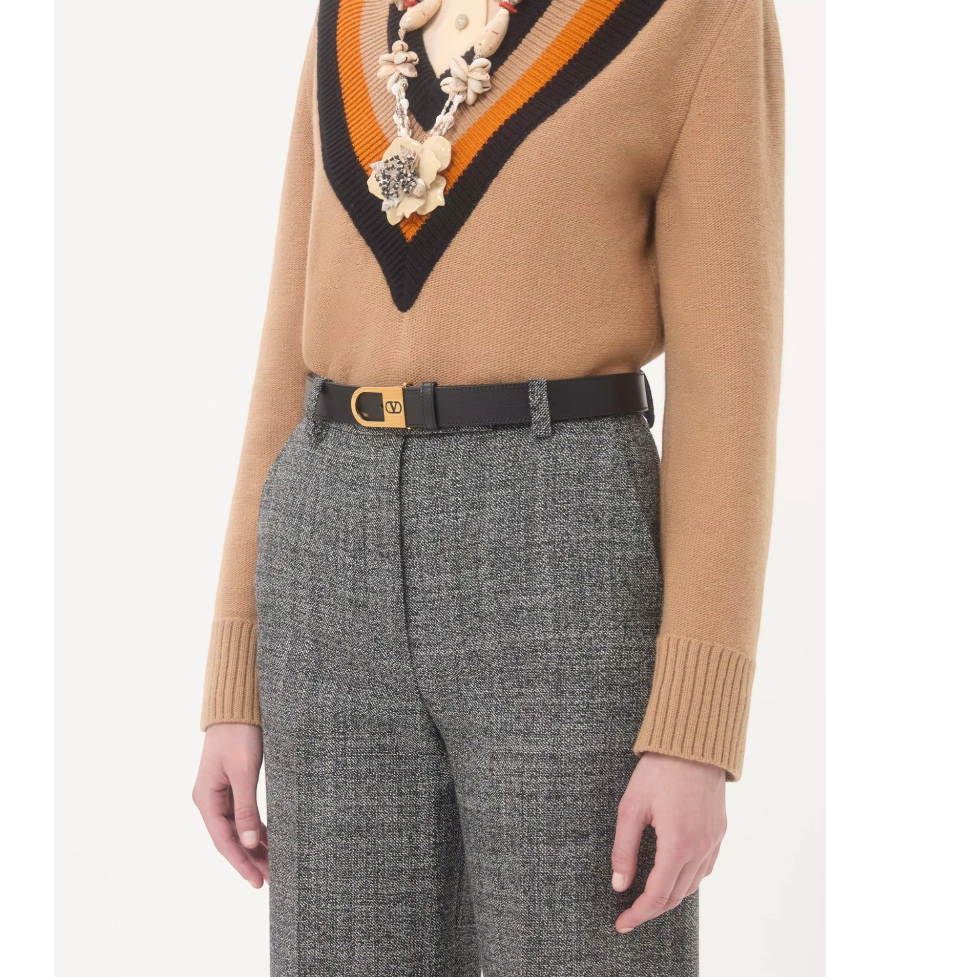 VLogo Signature Belt With Enamelled Logo