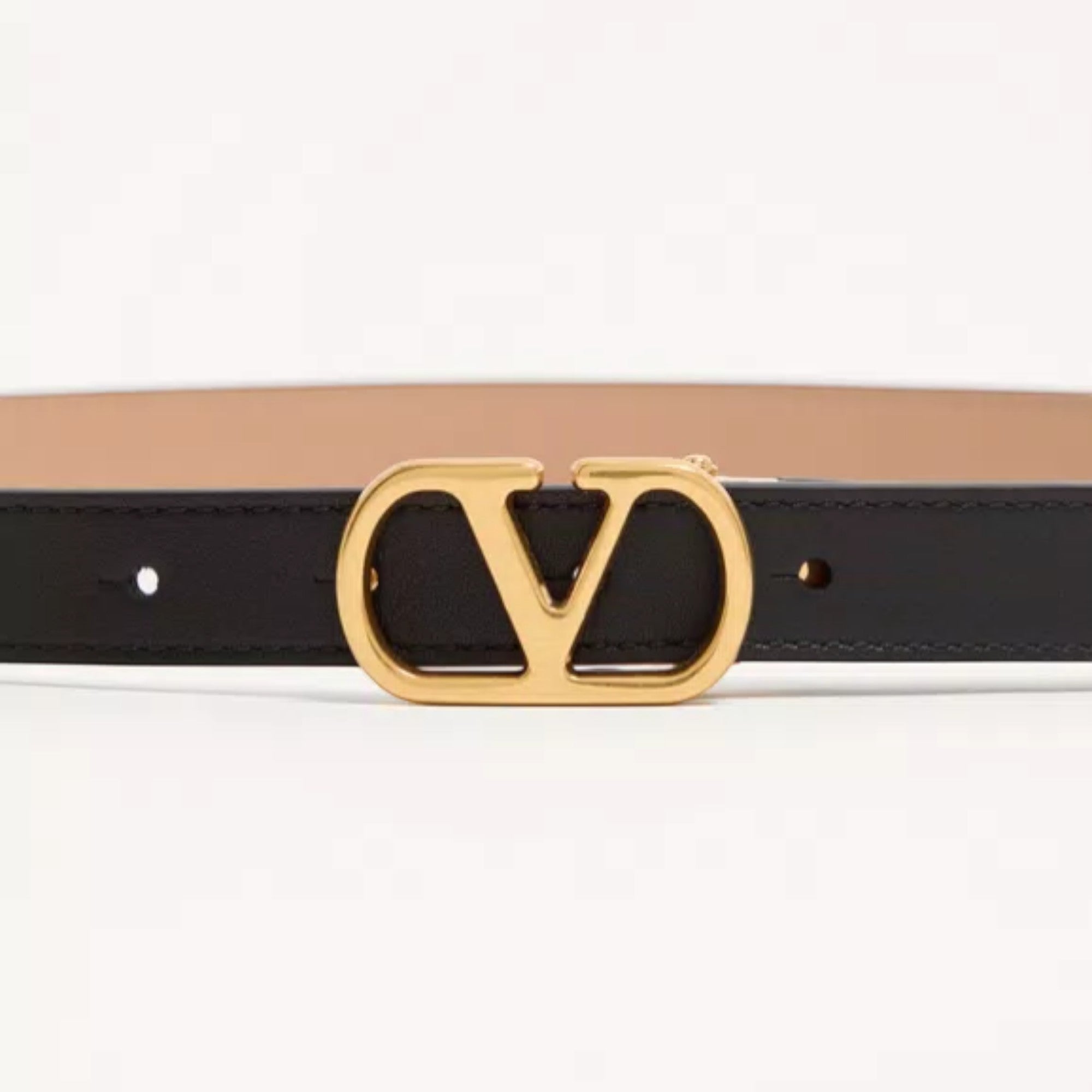 VLogo Signature Reversible Belt Black Pink