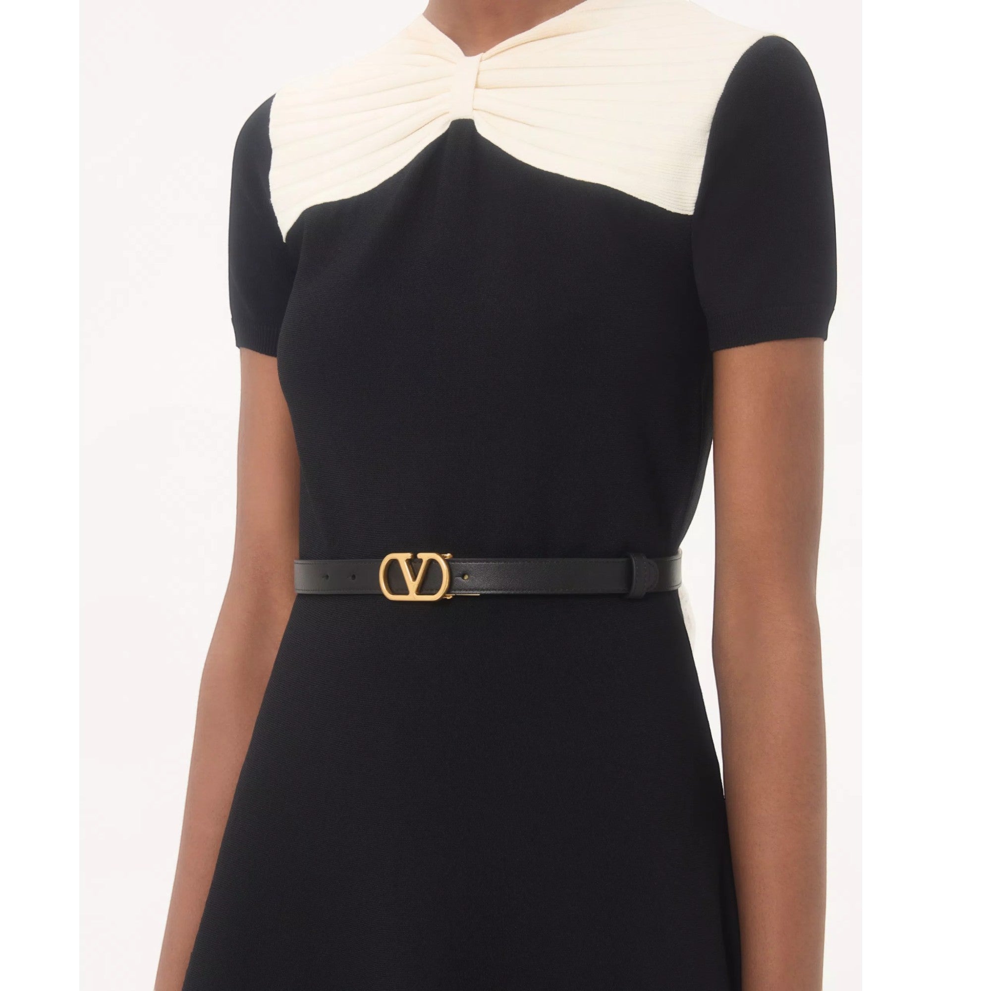 VLogo Signature Reversible Belt Black Pink