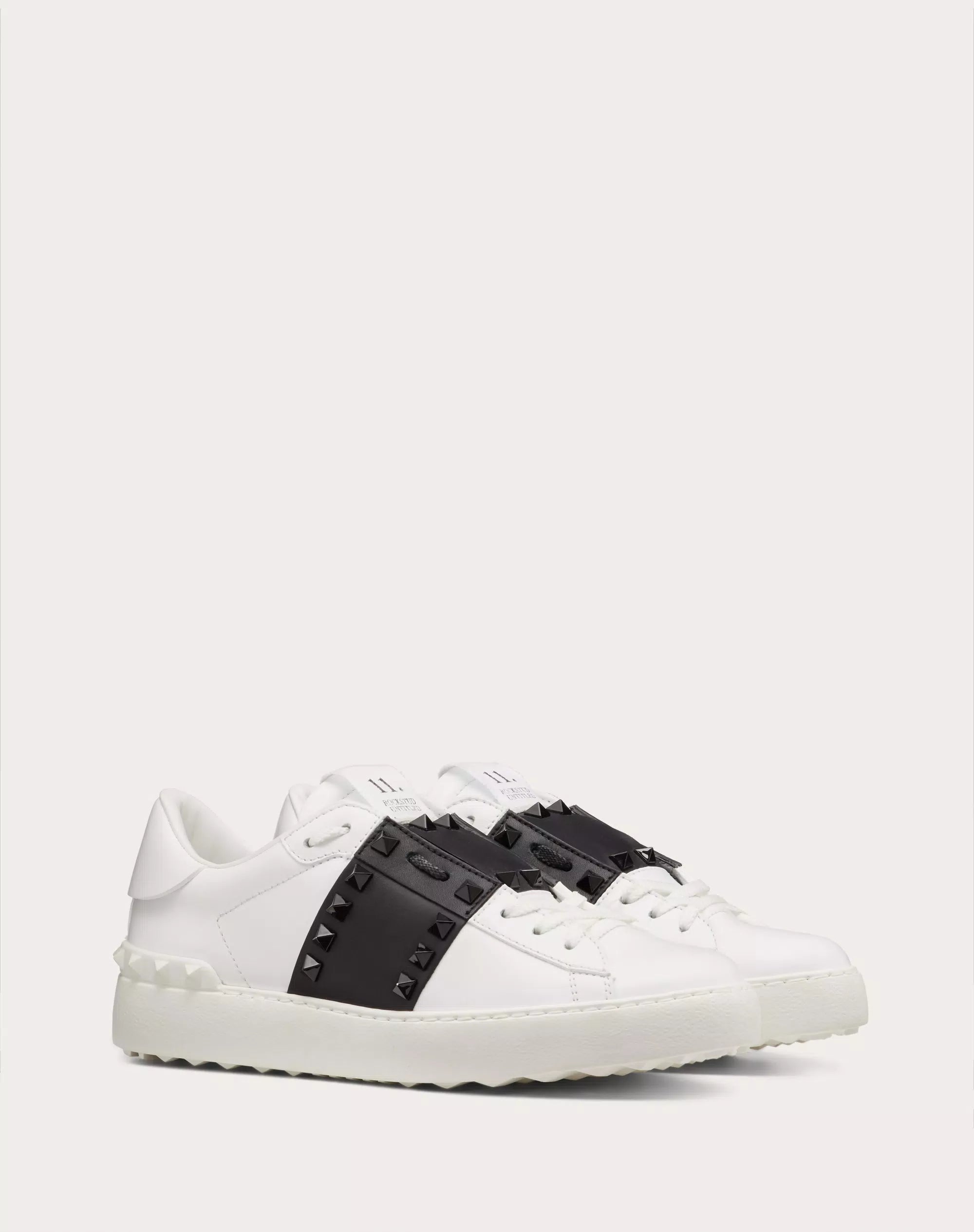 Valentino Garavani Rockstud Untitled white calfskin sneaker