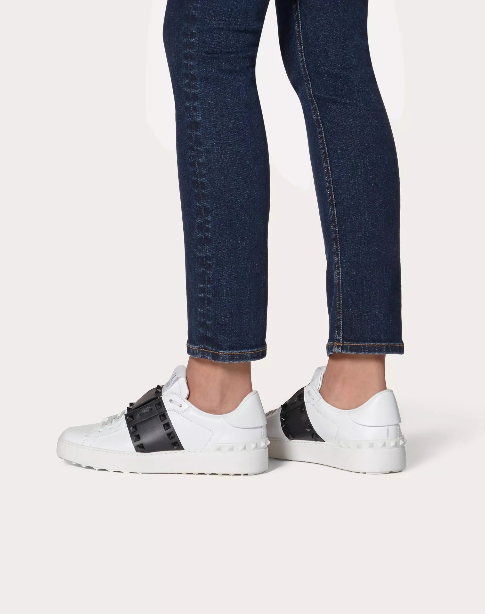 Valentino Garavani Rockstud Untitled white calfskin sneaker