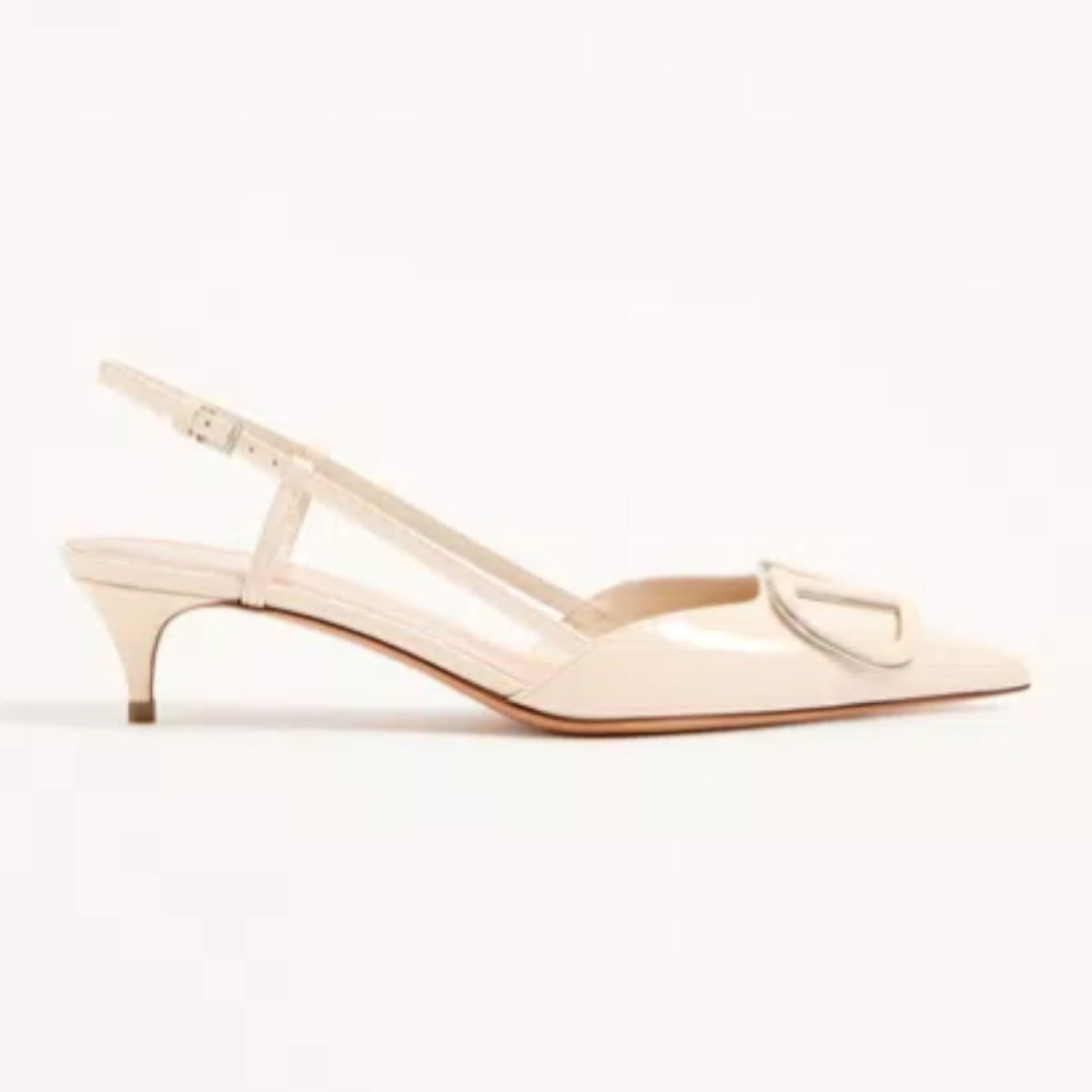 VLogo Signature Slingback Pumps Ivory