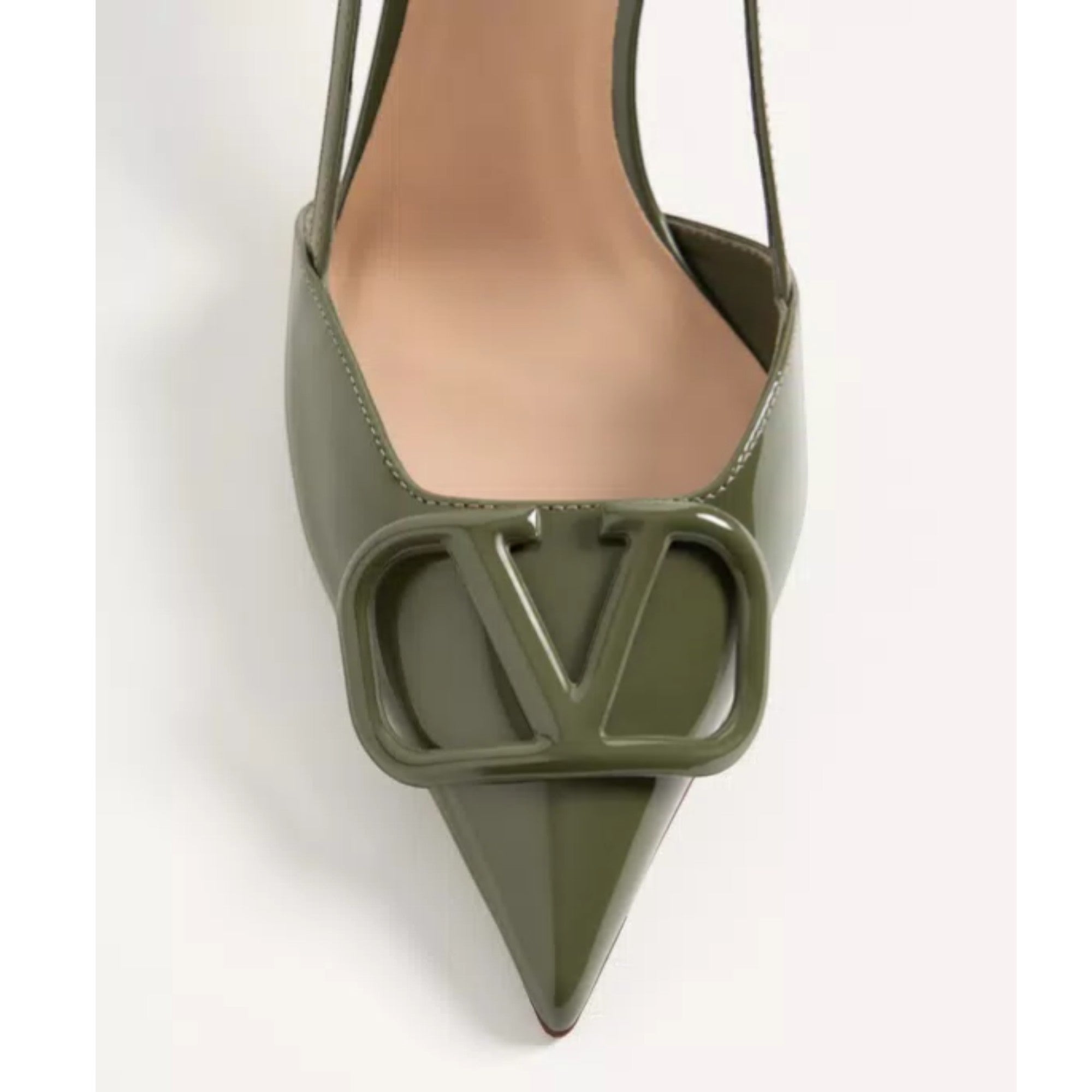 VLogo Signature Slingback Pumps Military Green