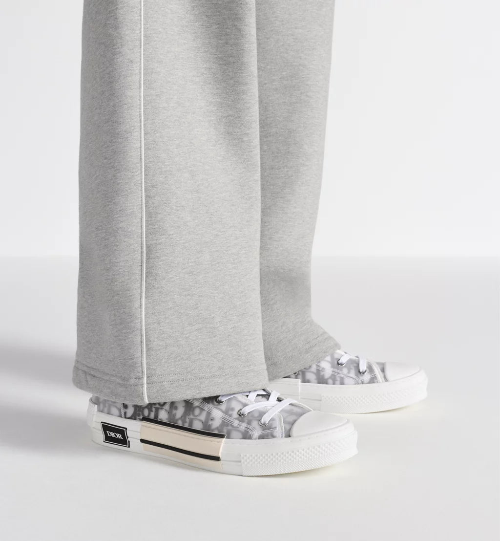 Dior B23 White and Black Oblique Canvas Sneakers