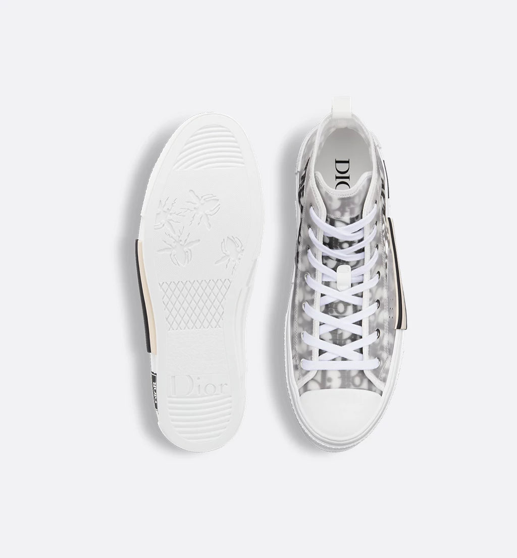 Dior B23 White and Black Oblique Canvas Sneakers