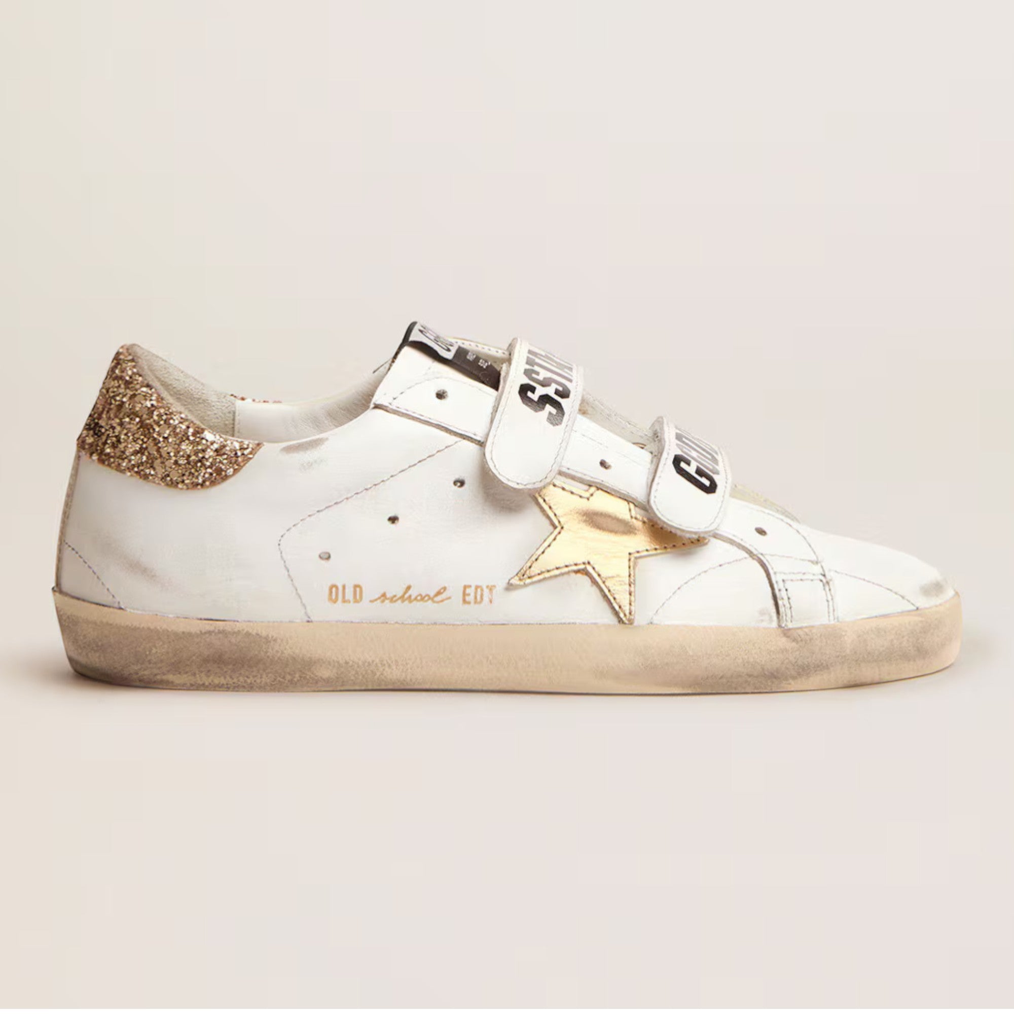 Old School Sneakers White / Gold