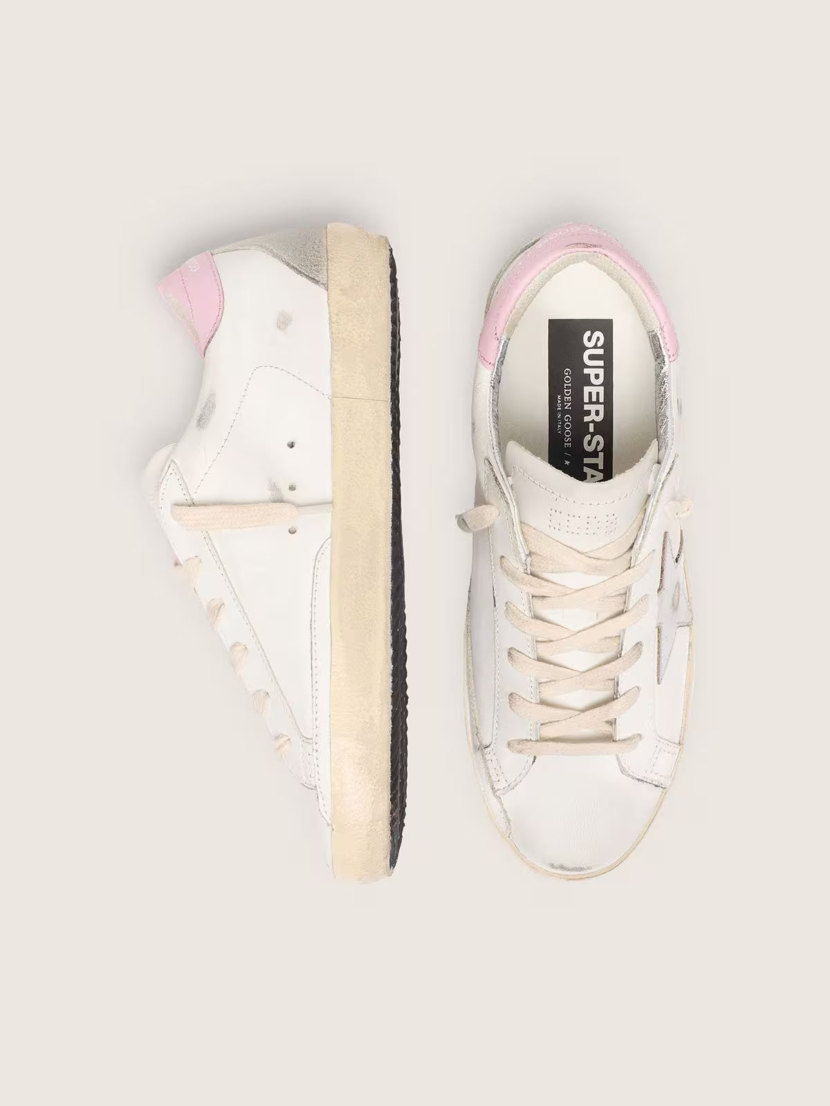 Super-Star Sneakers White / Silver / Pink