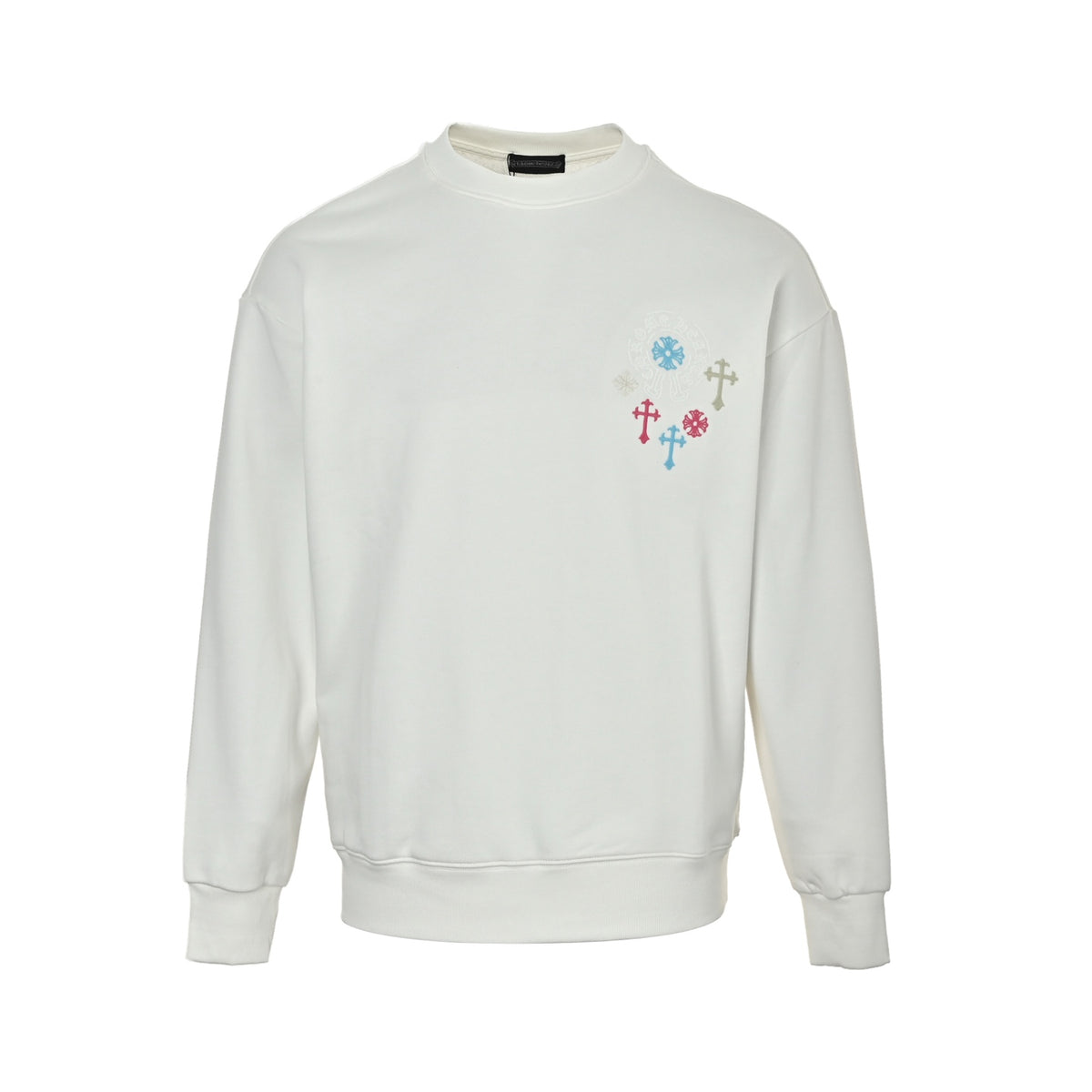 Multicolor Cross Crewneck Sweatshirt White