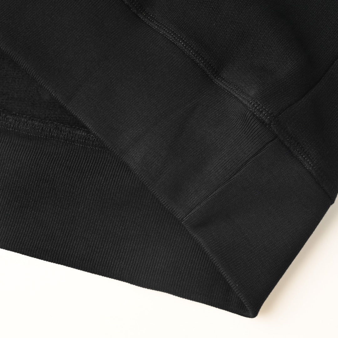 Triple Cross Patch Quarter-Zip Sweater Black