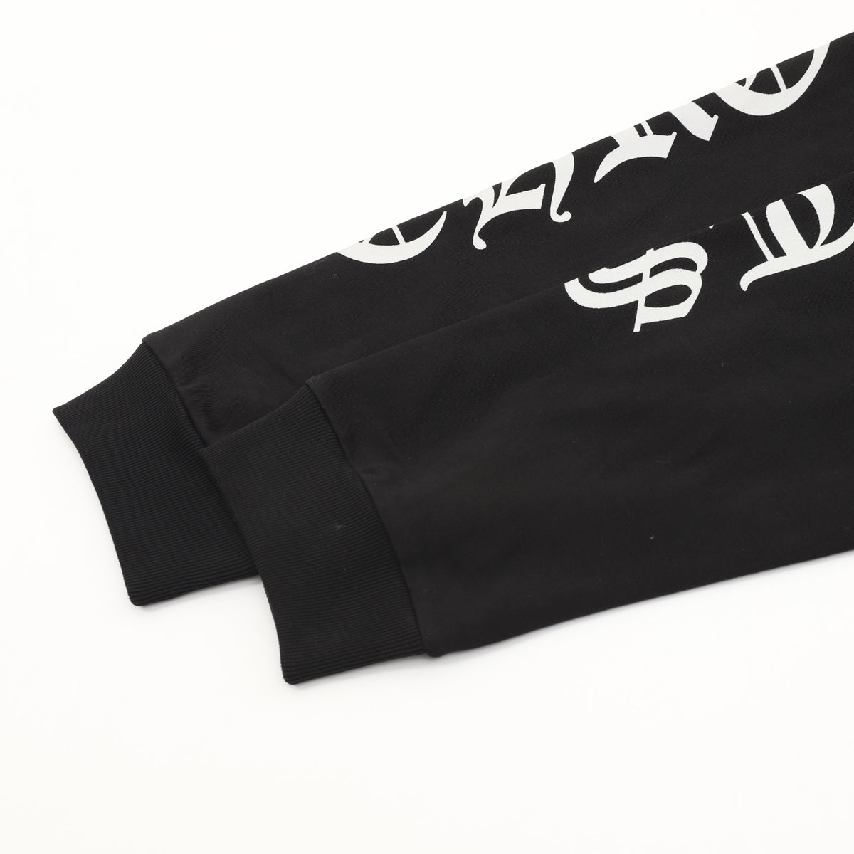 Floral Cross Long Sleeve Pocket T-Shirt Black