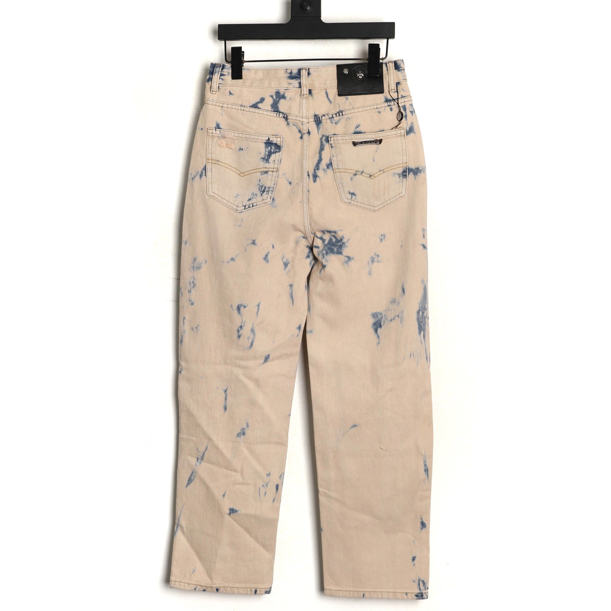 Tie-Dye Multicolor Cross Denim Jeans