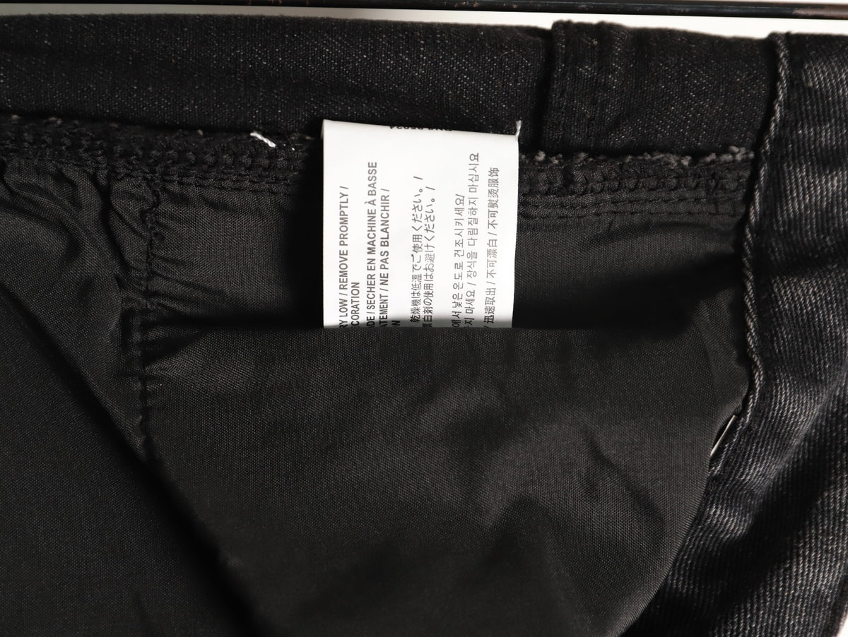 Tonal Cross Patch Denim Jeans Black Wash