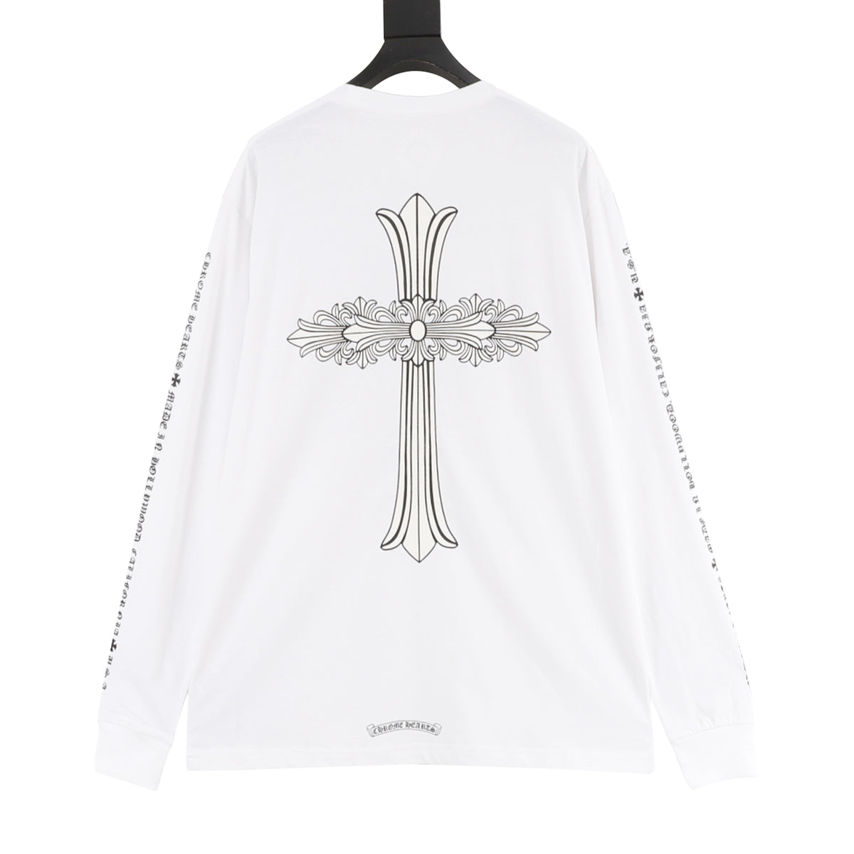 Logo-Print Long Sleeve Pocket T-Shirt White