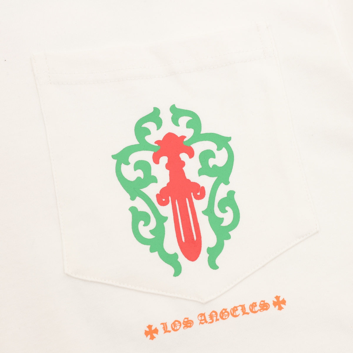 Vine Dagger Los Angeles Long Sleeve Pocket T-Shirt White