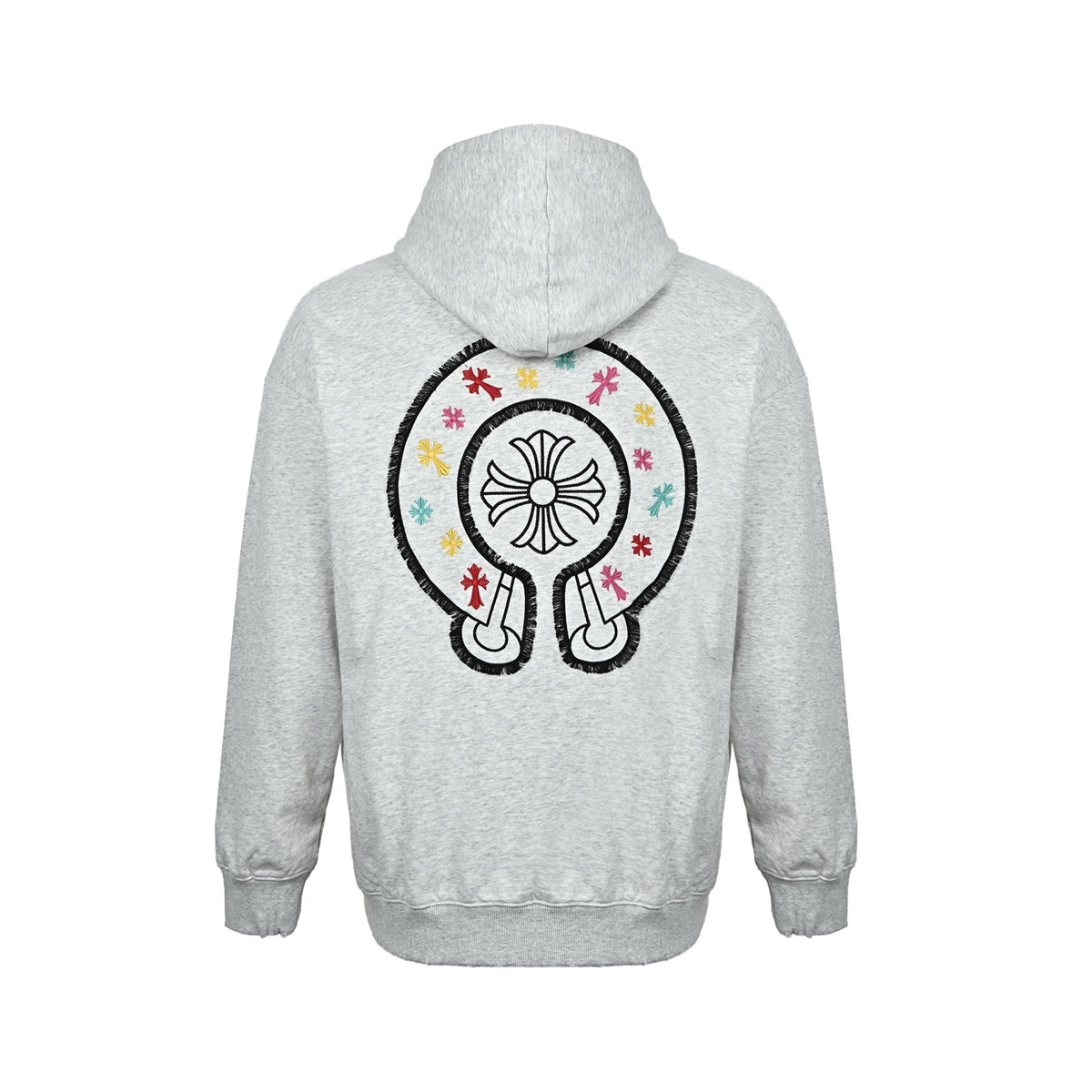 Multicolor Logo Pullover Hoodie Grey Heather